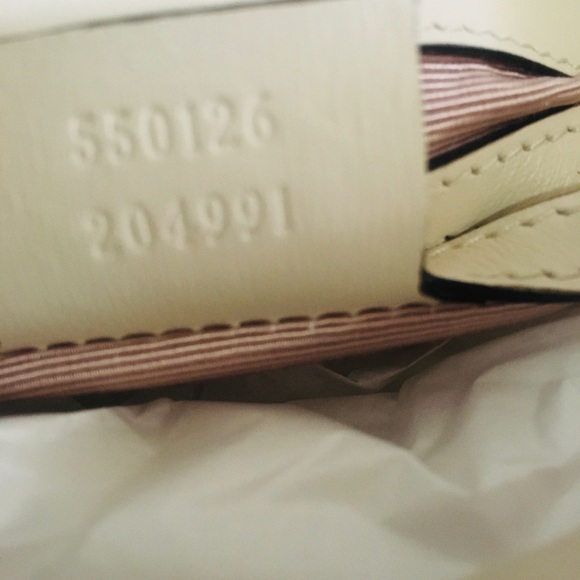 New Authentic Gucci  Leather Shoulder Bag Medium Black White - Picture 11 of 13